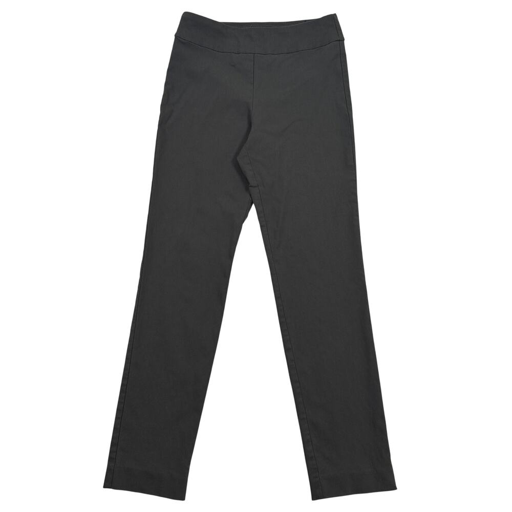 Krazy Larry Gray Pull On Ankle Pants Womens 6 Stretch Made in the USA